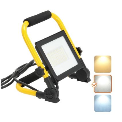 LED nešiojamas prožektorius TIGRA LED/50W/4000K IP54 juoda/geltona