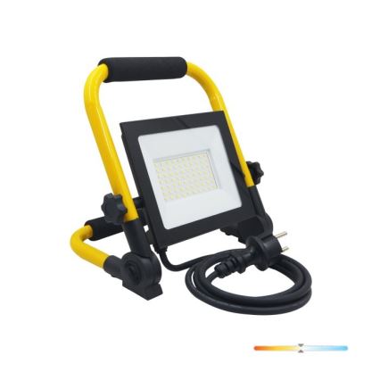 LED nešiojamas prožektorius TIGRA LED/50W/4000K IP54 juoda/geltona
