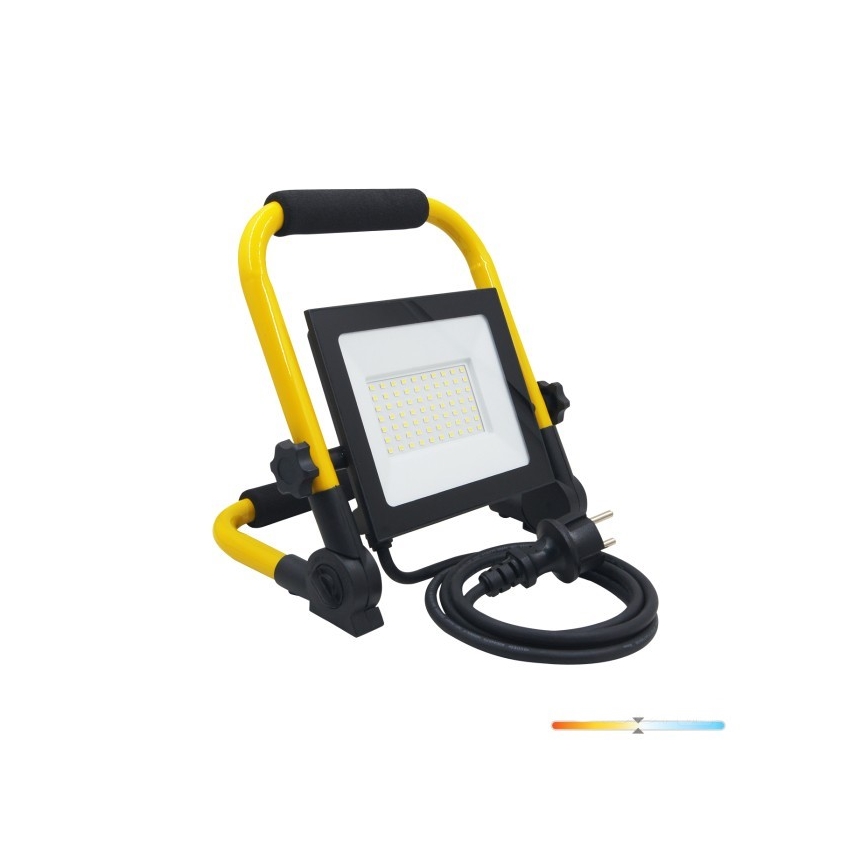 LED nešiojamas prožektorius TIGRA LED/50W/4000K IP54 juoda/geltona