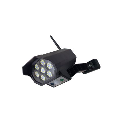LED Netikra saulės energijos kamera su jutikliu LED/3,7V IP44 juoda + nuotolinio valdymo pultas