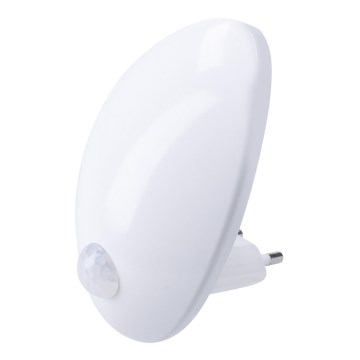 LED orientacinė lemputė su jutikliu, skirta įkišimui į lizdą LED/0,7W/230V 3000K