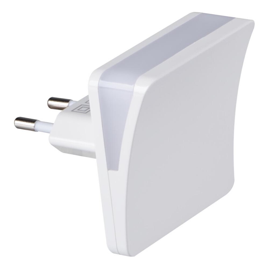 LED orientacinis šviestuvas su sutemų jutikliu į lizdą HOFI LED/0,28W/230V balta