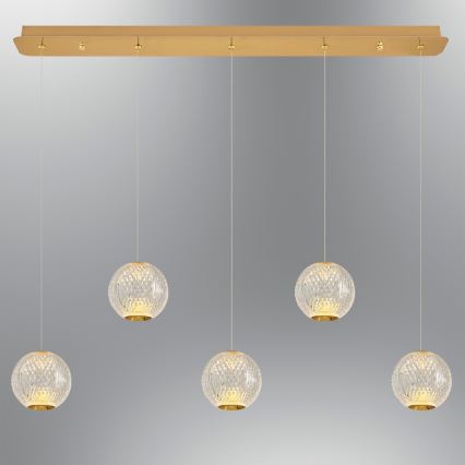 LED Pakaba CREMONA 5xLED/5W/230V 3000K auksinė