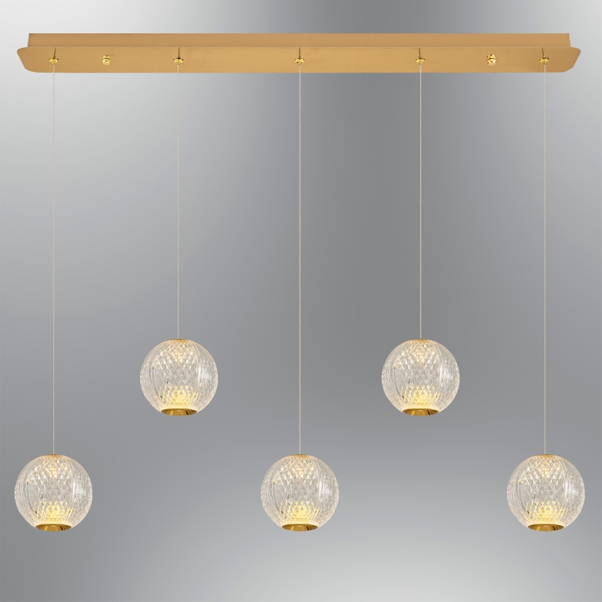 LED Pakaba CREMONA 5xLED/5W/230V 3000K auksinė