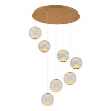 LED pakabinama lempa CREMONA 7xLED/5W/230V 3000K auksinė