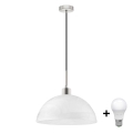 LED pakabinama liustra ant laido 1xE27/60W/230V balta/juoda