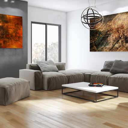 LED pakabinama liustra ant laido COPERNICUS LED/260W/230V juoda