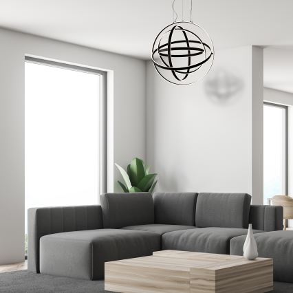 LED pakabinama liustra ant laido COPERNICUS LED/260W/230V juoda