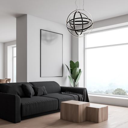 LED pakabinama liustra ant laido COPERNICUS LED/260W/230V juoda