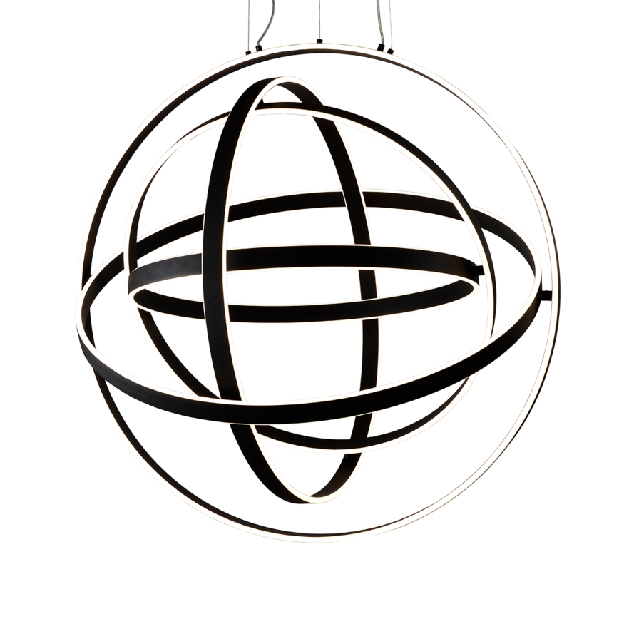 LED pakabinama liustra ant laido COPERNICUS LED/260W/230V juoda