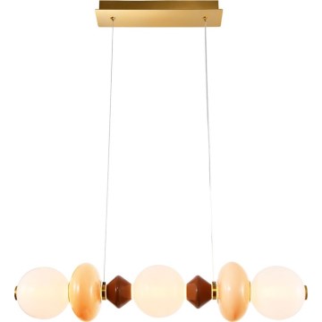 LED pakabinama liustra ant laido FLORES LED/20W/230V auksinė/oranžinė/ruda