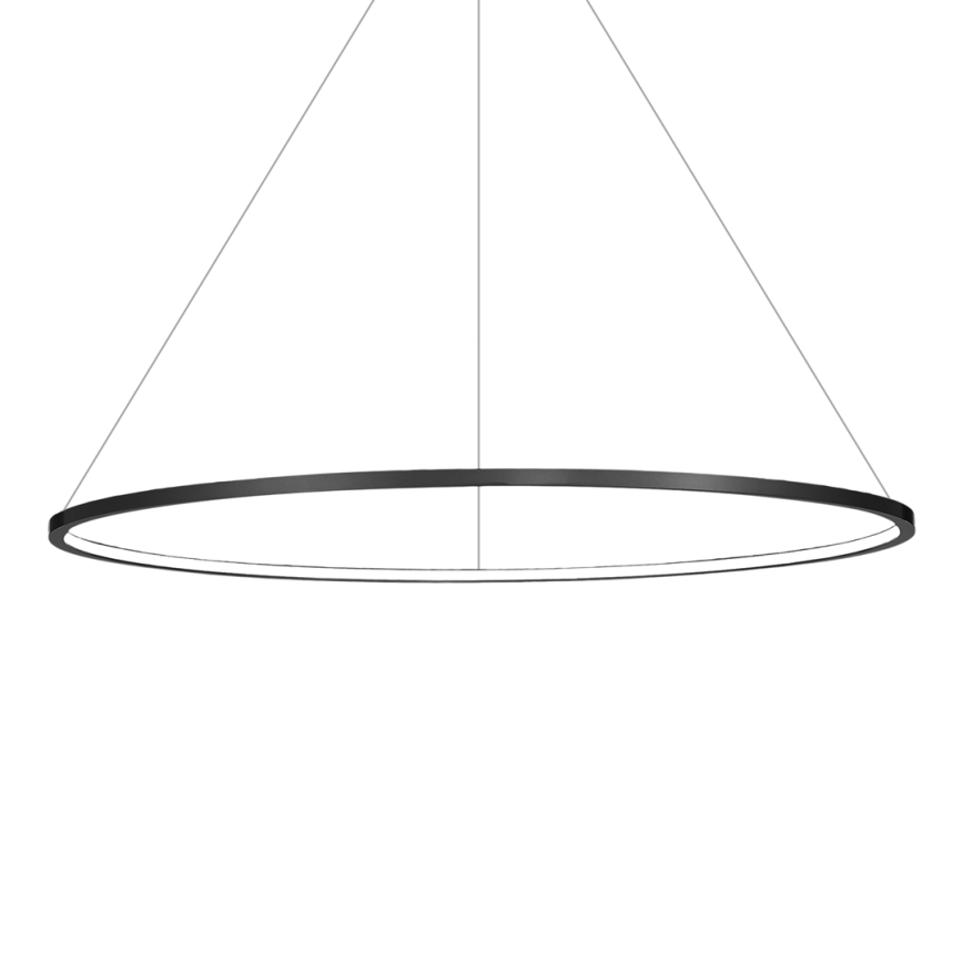 LED pakabinama liustra ant troselio SATURNO LED/57W/230V Ø 100 cm IP44 juoda