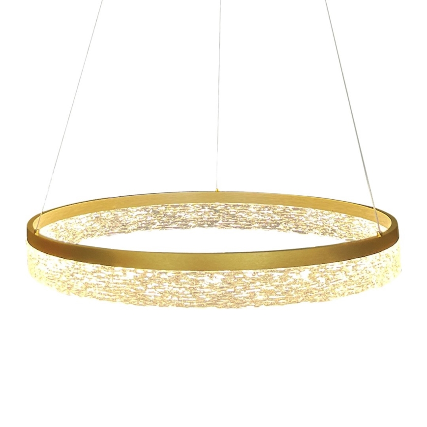 LED pakabinama liustra GALA LED/25W/230V, skersmuo 50 cm, auksinė