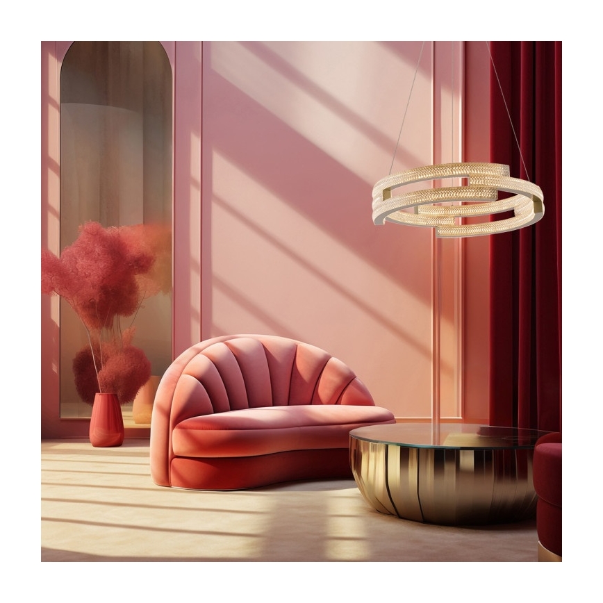 LED pakabinama liustra TARJA LED/36W/230V 3000/4000/6000K skers. 60 cm auksinė