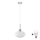 LED pakabinama šviesa HARMA 1xE27/60W/230V 25 cm matinis chromas/balta