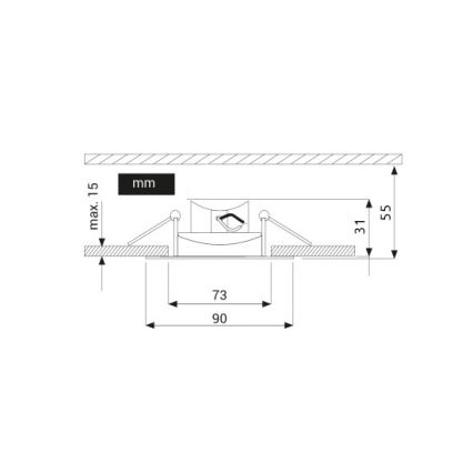 LED Pakabinamas lubinis šviestuvas EYE LED/5W/100-250V 3000K