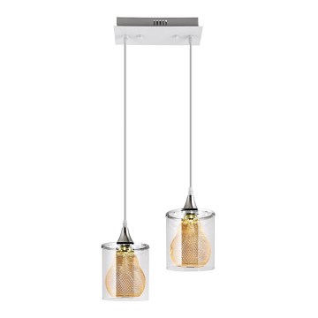 LED Pakabinamas sietynas 2xLED/5W/230V balta/permatoma