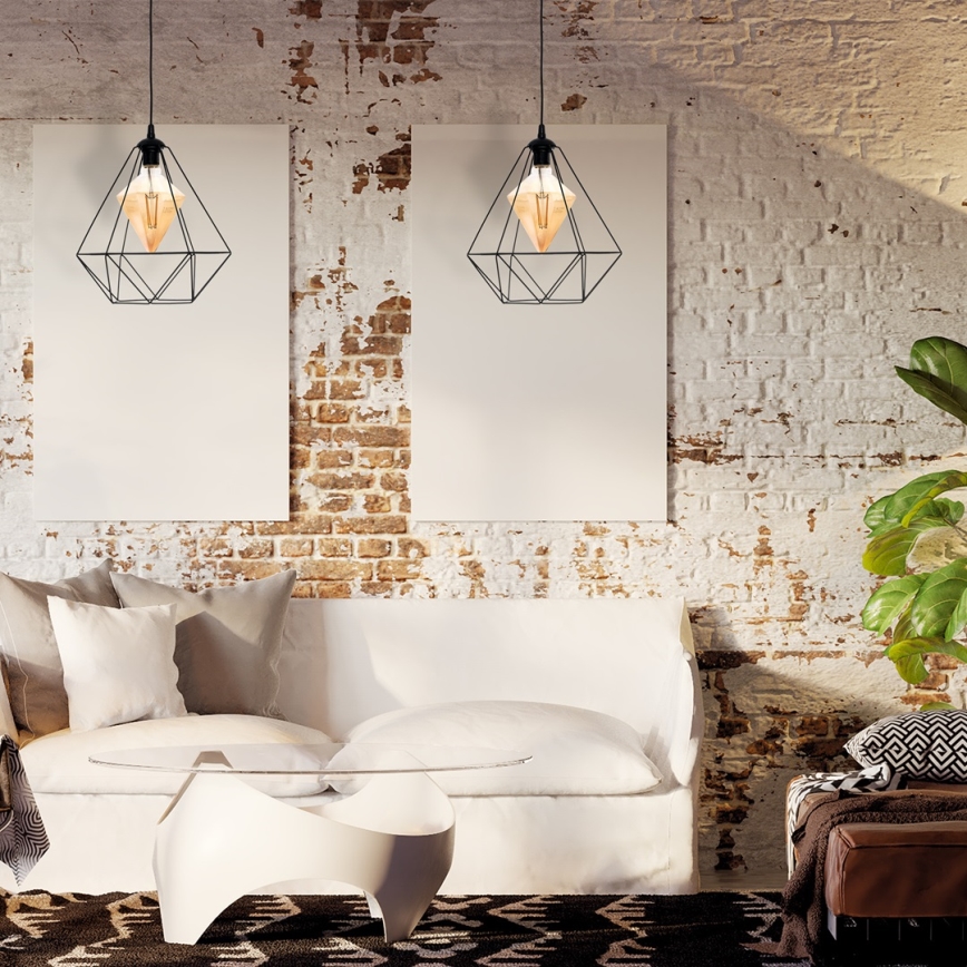 LED Pakabinamas sietynas ALAMBRE 1xE27/4W/230V juodas