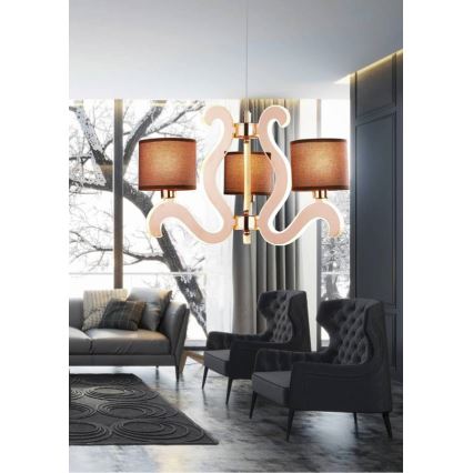 LED Pakabinamas sietynas AMBROSIA 3xE14/40W/230V + LED/18,4W varis