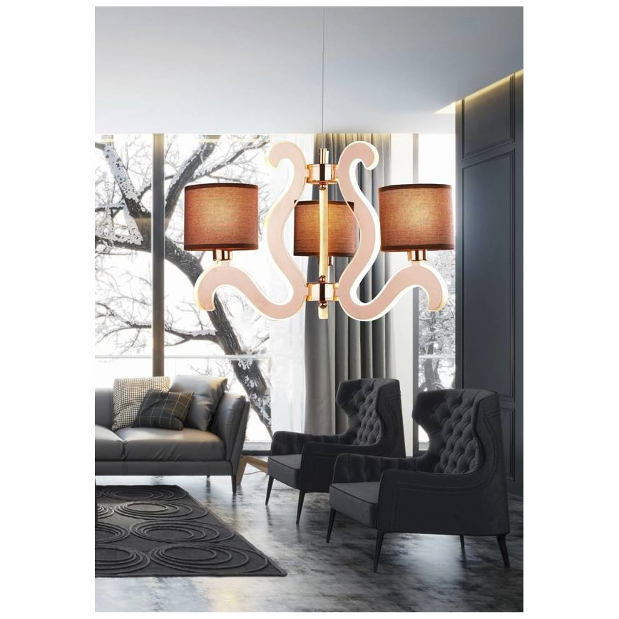 LED Pakabinamas sietynas AMBROSIA 3xE14/40W/230V + LED/18,4W varis