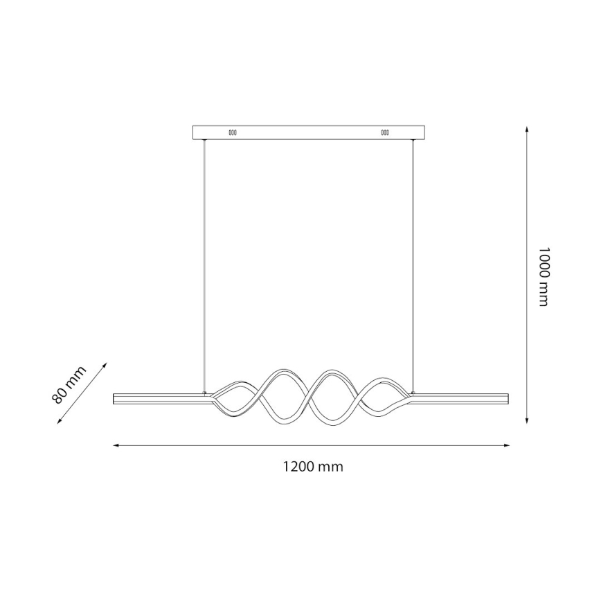 LED Pakabinamas sietynas ANCONA LED/36W/230V auksas