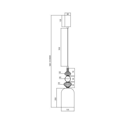 LED Pakabinamas sietynas ARTE LED/12W/230V diametras 13 cm juoda