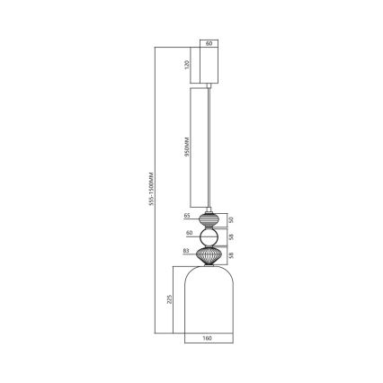 LED Pakabinamas sietynas ARTE LED/12W/230V diametras 16 cm juoda