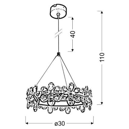 LED Pakabinamas sietynas ARVIN LED/14W/230V