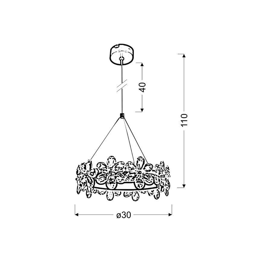 LED Pakabinamas sietynas ARVIN LED/14W/230V