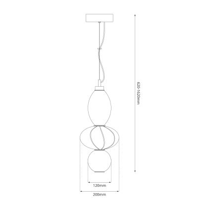LED Pakabinamas sietynas ASCOLI LED/18W/230V diametras 20 cm smėlio spalva