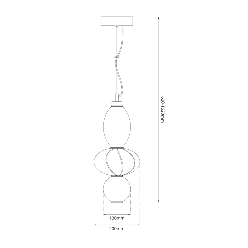 LED Pakabinamas sietynas ASCOLI LED/18W/230V diametras 20 cm smėlio spalva