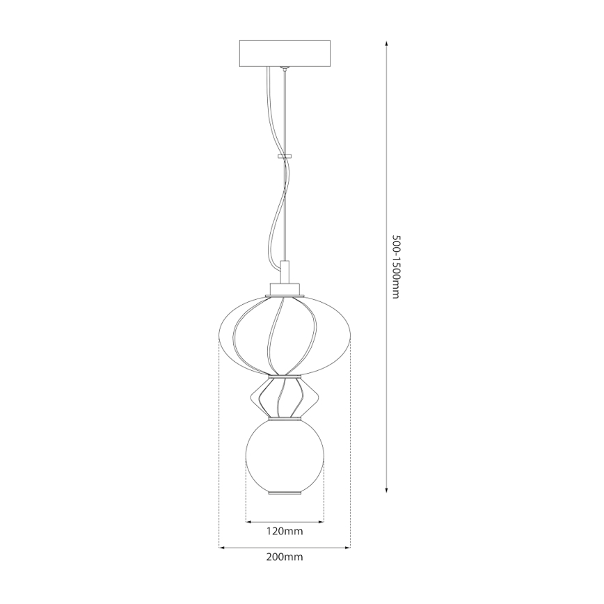 LED Pakabinamas sietynas ASCOLI LED/8W/230V diametras 20 cm žalia/mėlyna