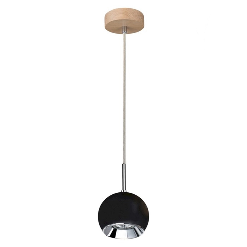 LED Pakabinamas sietynas BALL WOOD 1xGU10/5W/230V matinio ąžuolo
