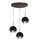LED Pakabinamas sietynas BALL WOOD 3xGU10/5W/230V bukas