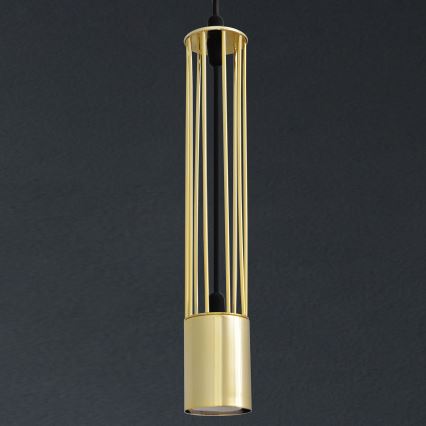 LED Pakabinamas sietynas BARS 1xGU10/4,8W/230V aukso