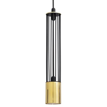 LED Pakabinamas sietynas BARS 1xGU10/4,8W/230V juodas/aukso