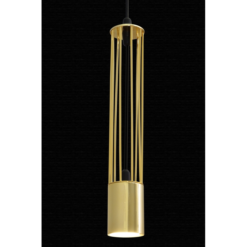 LED Pakabinamas sietynas BARS 3xGU10/4,8W/230V aukso/juoda