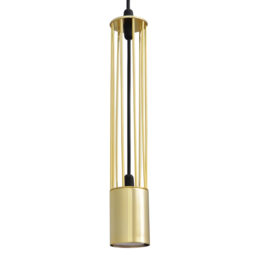 LED Pakabinamas sietynas BARS 3xGU10/4,8W/230V aukso/juoda