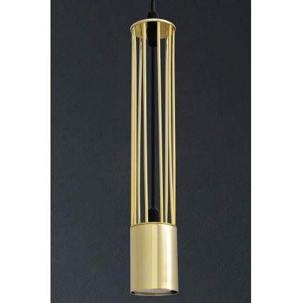 LED Pakabinamas sietynas BARS 3xGU10/4,8W/230V aukso/juoda
