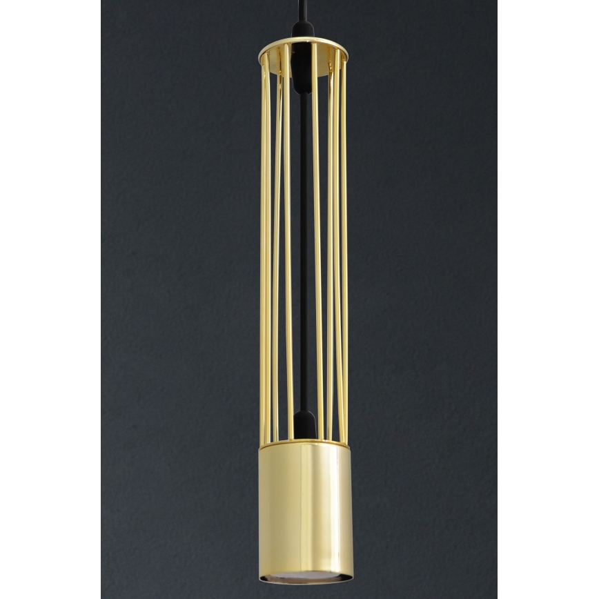 LED Pakabinamas sietynas BARS 3xGU10/4,8W/230V aukso/juoda