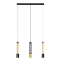 LED Pakabinamas sietynas BARS 3xGU10/4,8W/230V juodas/aukso