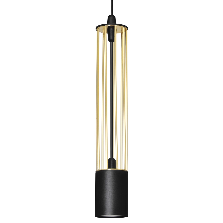 LED Pakabinamas sietynas BARS 3xGU10/4,8W/230V juodas/aukso