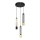 LED Pakabinamas sietynas BARS 3xGU10/4,8W/230V juodas/aukso