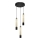 LED Pakabinamas sietynas BARS 3xGU10/4,8W/230V juodas/aukso
