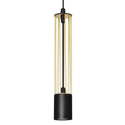 LED Pakabinamas sietynas BARS 3xGU10/4,8W/230V juodas/aukso