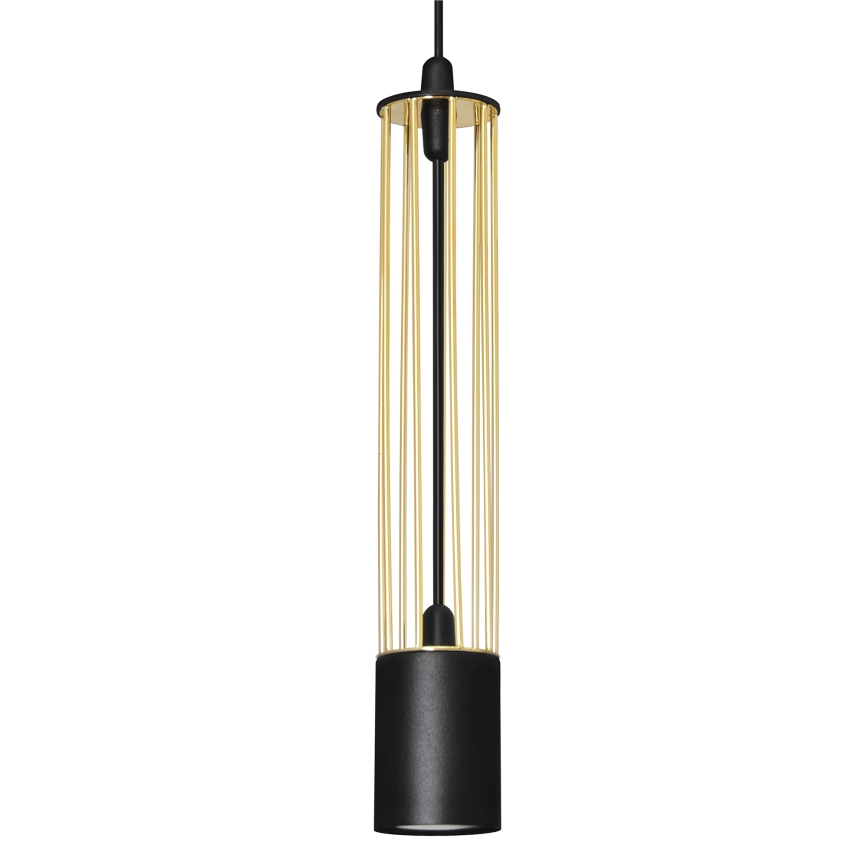 LED Pakabinamas sietynas BARS 3xGU10/4,8W/230V juodas/aukso
