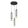 LED Pakabinamas sietynas BARS 3xGU10/4,8W/230V juodas/aukso