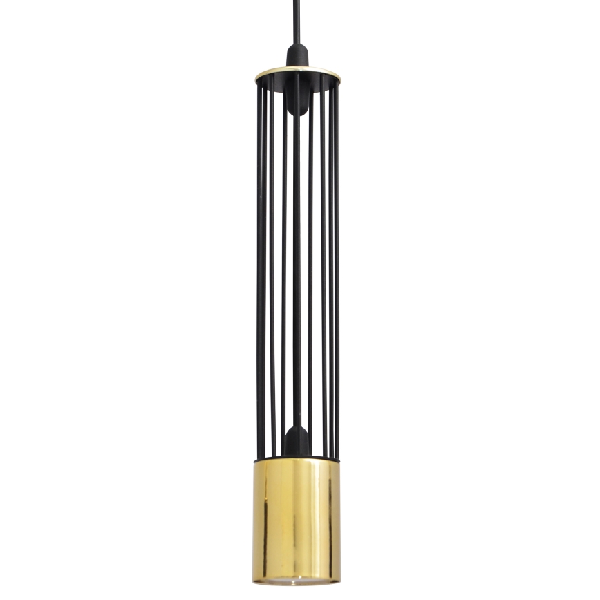 LED Pakabinamas sietynas BARS 3xGU10/4,8W/230V juodas/aukso