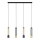 LED Pakabinamas sietynas BARS 4xGU10/4,8W/230V juodas/aukso