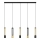 LED Pakabinamas sietynas BARS 5xGU10/4,8W/230V juodas/aukso